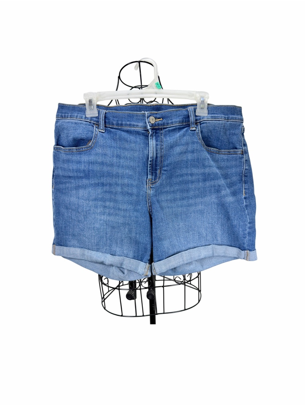 Old Navy Blue Denim Rolled-Hem Denim Shorts
